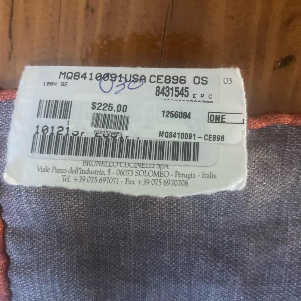 NWT Brunello Cucinelli pocket square - Picture 6 of 6